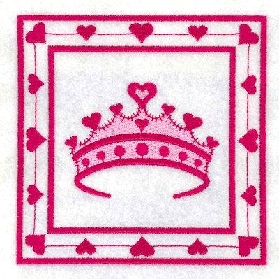 Crown Quilt Square Machine Embroidery Design