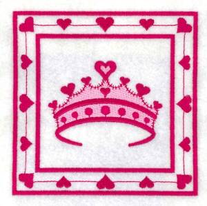 Picture of Crown Quilt Square Machine Embroidery Design