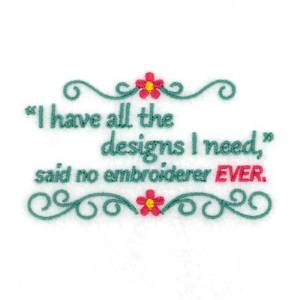 Picture of All The Designs Machine Embroidery Design