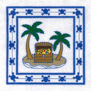 Picture of Island Quilt Square Machine Embroidery Design
