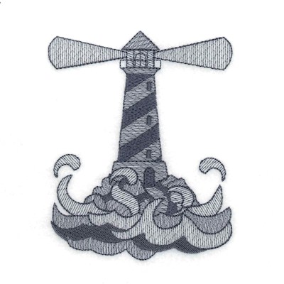 Toile Light House Machine Embroidery Design