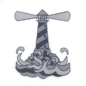 Picture of Toile Light House Machine Embroidery Design