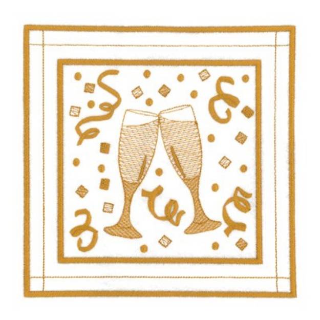 Picture of January Quilt Square Machine Embroidery Design