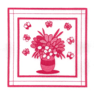 May Quilt Square Machine Embroidery Design