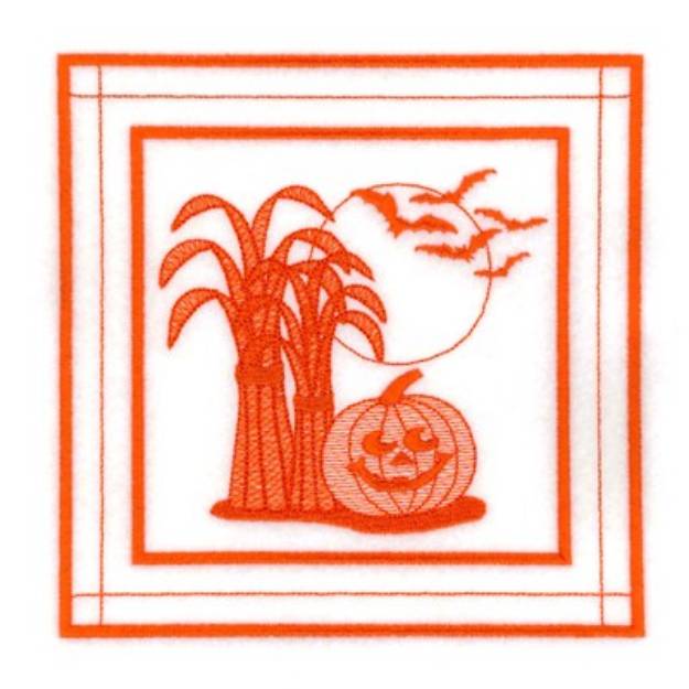 Picture of October Quilt Square Machine Embroidery Design