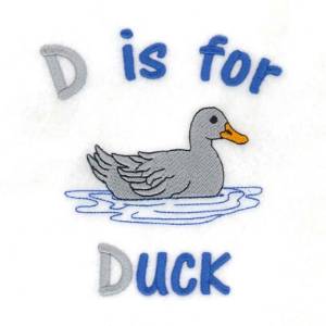 Picture of D For Duck Machine Embroidery Design