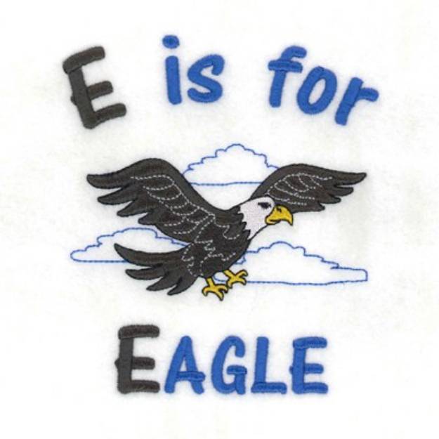 Picture of E For Eagle Machine Embroidery Design