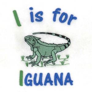 Picture of I For Iguana Machine Embroidery Design