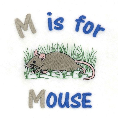 M For Mouse Machine Embroidery Design