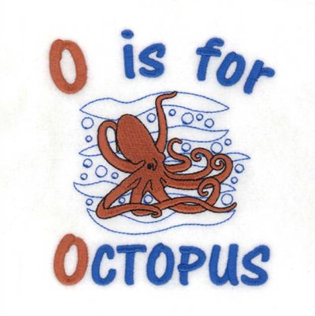 Picture of O For Octopus Machine Embroidery Design