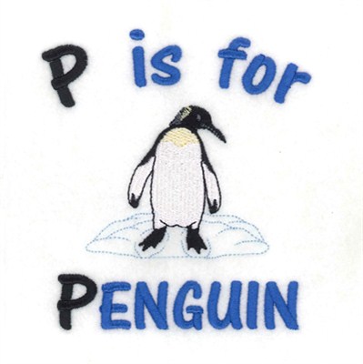 P For  Penguin Machine Embroidery Design