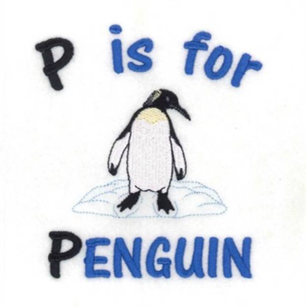 Picture of P For  Penguin Machine Embroidery Design