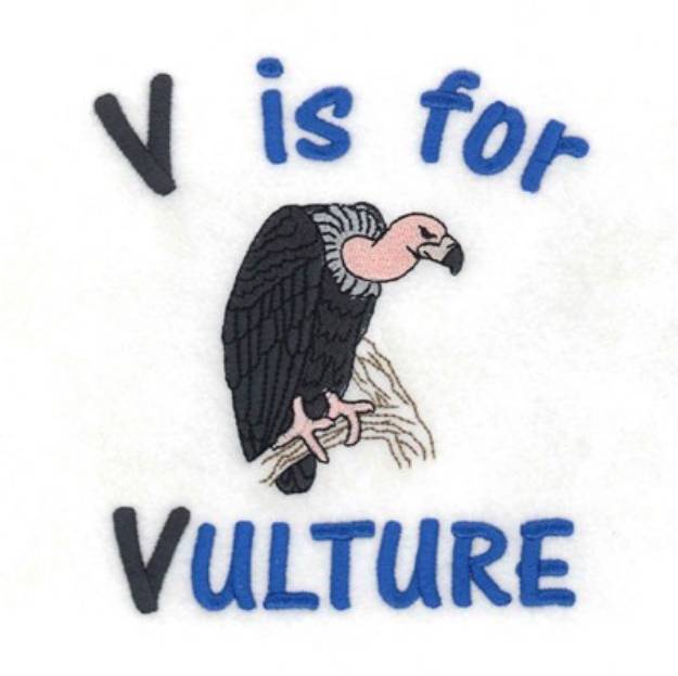 Picture of V For Vulture Machine Embroidery Design