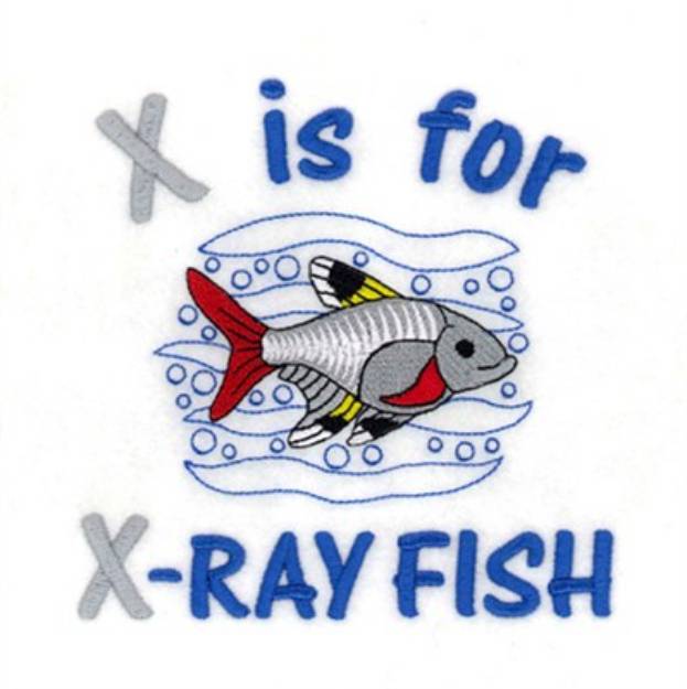 Picture of X For X-Ray Fish Machine Embroidery Design