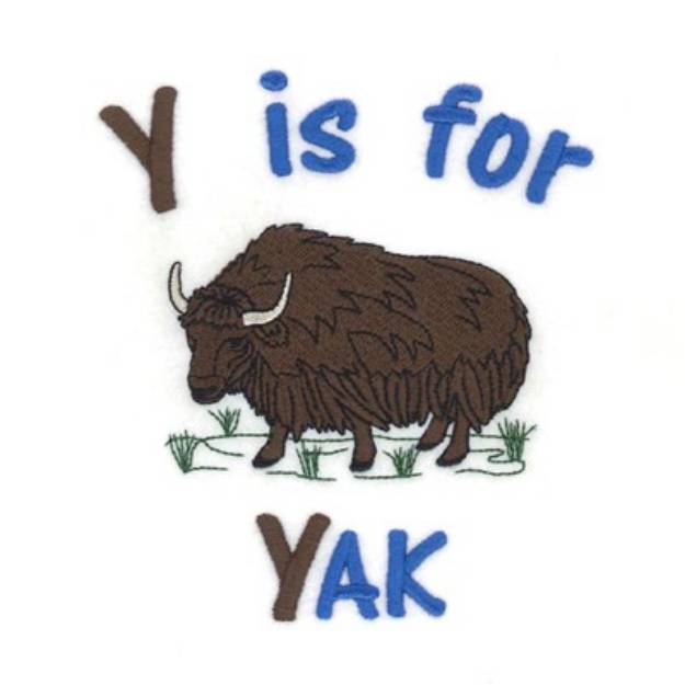 Picture of Y For Yak Machine Embroidery Design