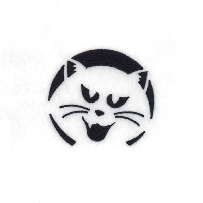Spooky Cat Face Machine Embroidery Design