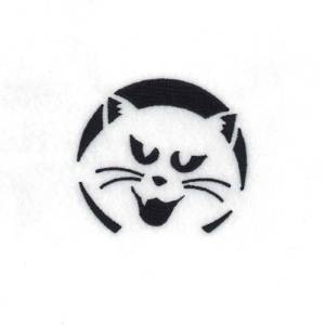 Picture of Spooky Cat Face Machine Embroidery Design