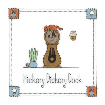 Hickory Dickory Dock Machine Embroidery Design