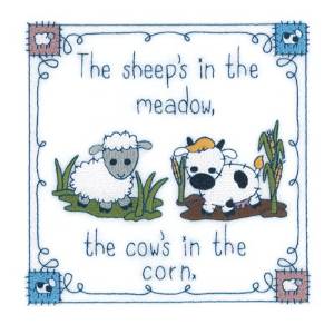 Picture of The Sheep Square Machine Embroidery Design