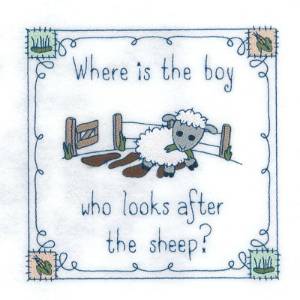 Picture of After the Sheep Square Machine Embroidery Design