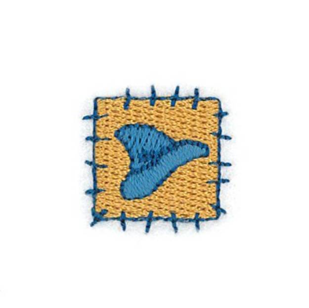 Picture of Boy Blue Hat Patch Machine Embroidery Design