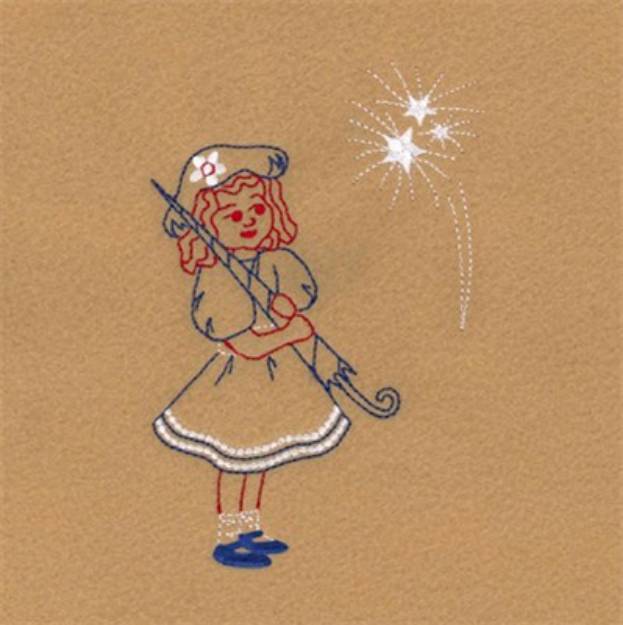 Picture of Fireworks Girl Machine Embroidery Design