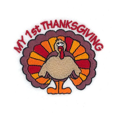 My 1st Thanksgiving Machine Embroidery Design