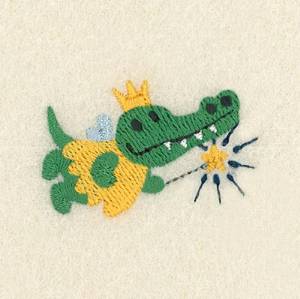 Picture of Tooth Fairy Crocodile Machine Embroidery Design