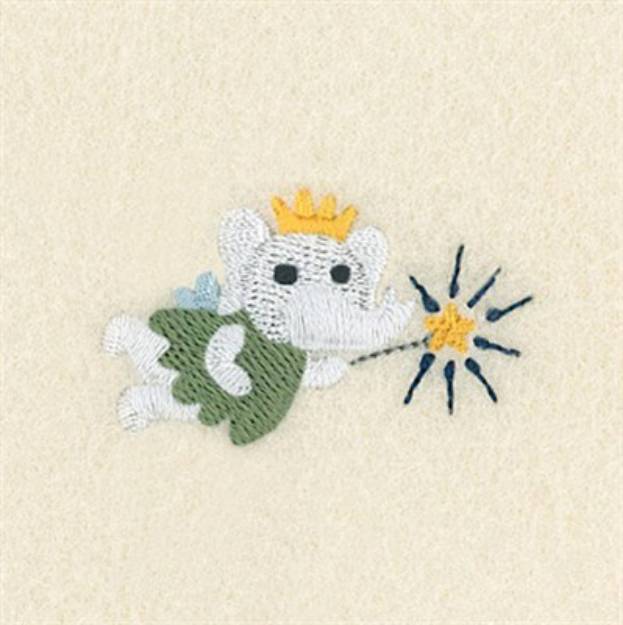 Picture of Tooth Fairy Elephant Machine Embroidery Design