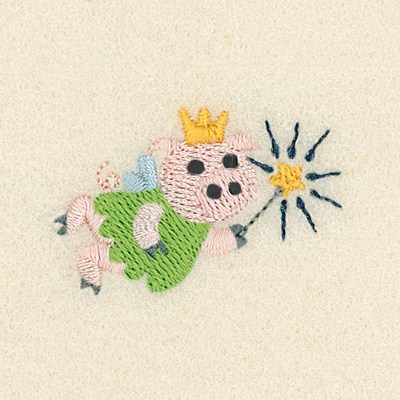Tooth Fairy Pig Machine Embroidery Design