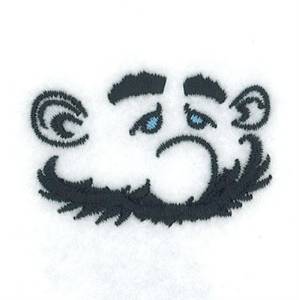 Picture of Mustache Man Machine Embroidery Design