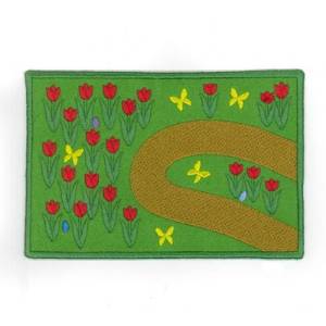 Picture of Tulip Placemat Machine Embroidery Design