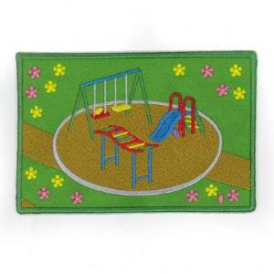 Picture of Playground Placemat Machine Embroidery Design