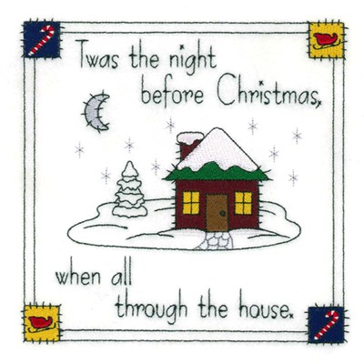 Night Before Christmas Machine Embroidery Design