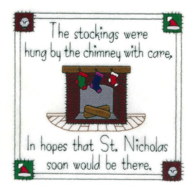 Stockings Were Hung Machine Embroidery Design