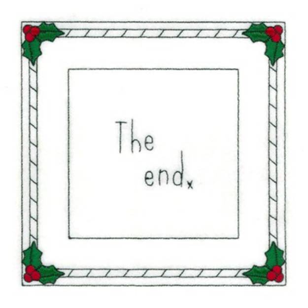 Picture of The End Square Machine Embroidery Design