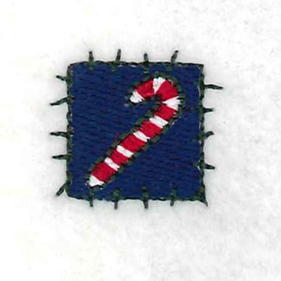 Candy Cane Patch Machine Embroidery Design