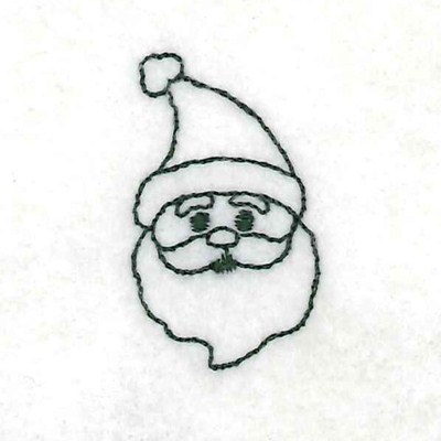Santa Head Machine Embroidery Design