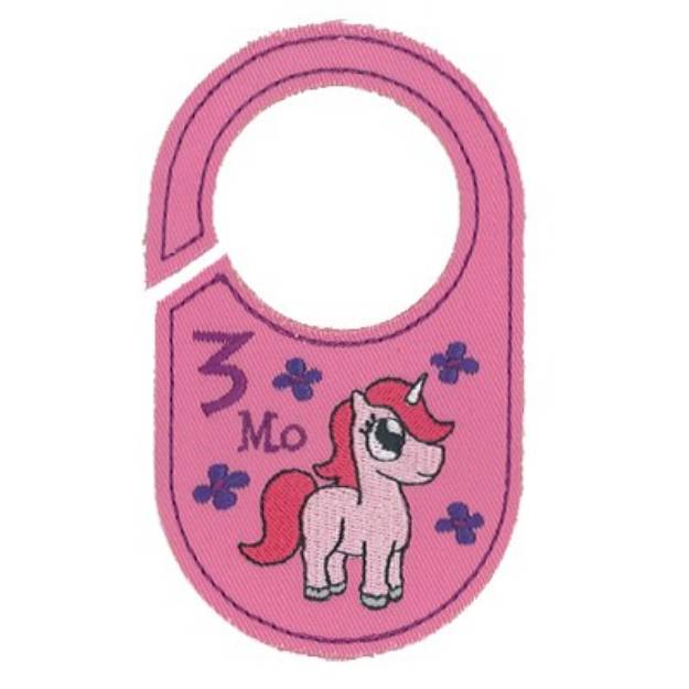Picture of 3 Month Closet Tag Machine Embroidery Design