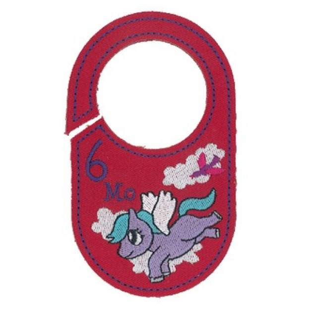 Picture of 6 Month Closet Tag Machine Embroidery Design