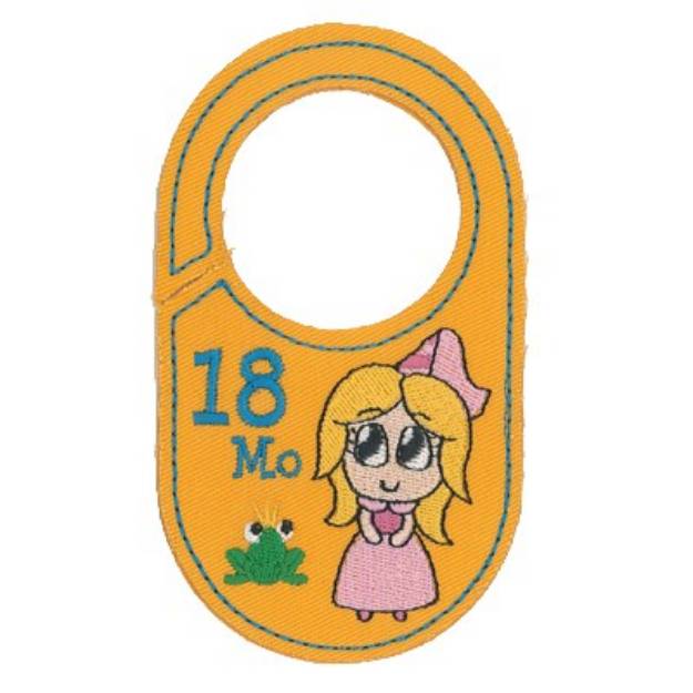 Picture of 18 Month Closet Tag Machine Embroidery Design