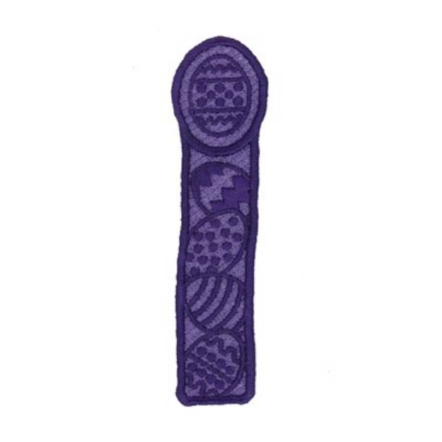 Picture of Easter Egg Bookmark Machine Embroidery Design