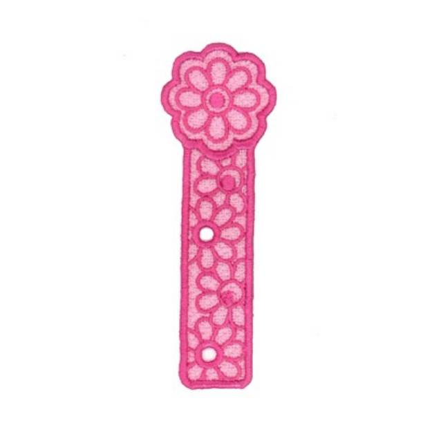 Picture of Flower Bookmark Machine Embroidery Design