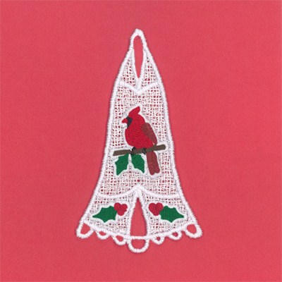 FSL Cardinal Ornament Machine Embroidery Design