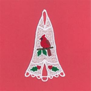 Picture of FSL Cardinal Ornament Machine Embroidery Design