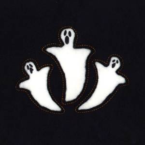 Picture of Ghosts Cutout Applique Machine Embroidery Design