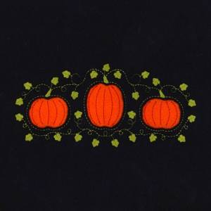 Picture of Pumpkins Cutout Applique Machine Embroidery Design
