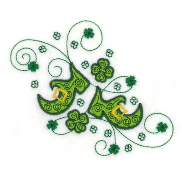 Picture of St. Patty Shoes Machine Embroidery Design