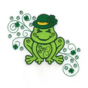 Picture of St. Patty Frog Machine Embroidery Design