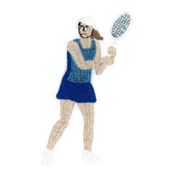 Picture of Tennis Gal Machine Embroidery Design